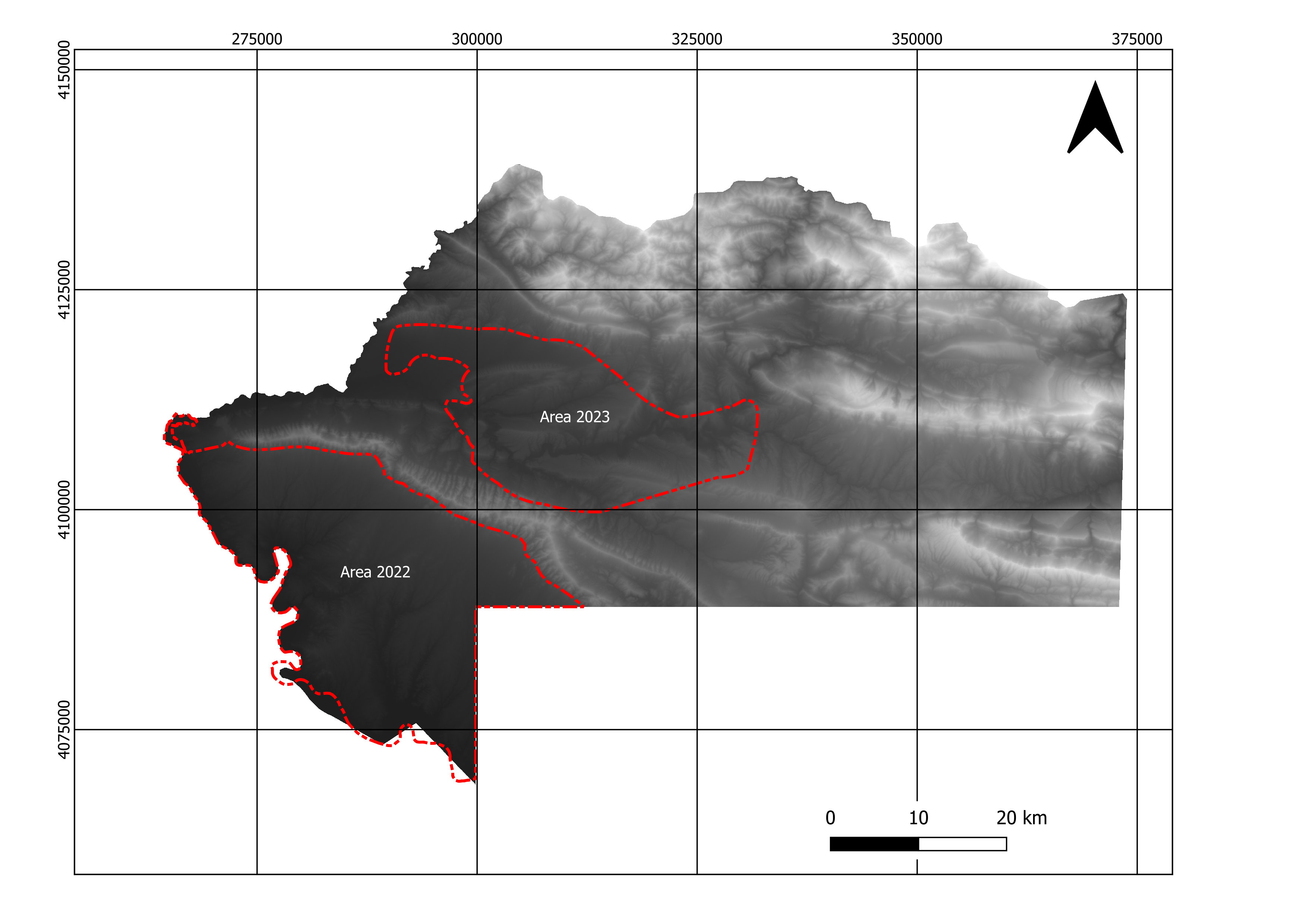 Sampling areas for 2022 and 2023